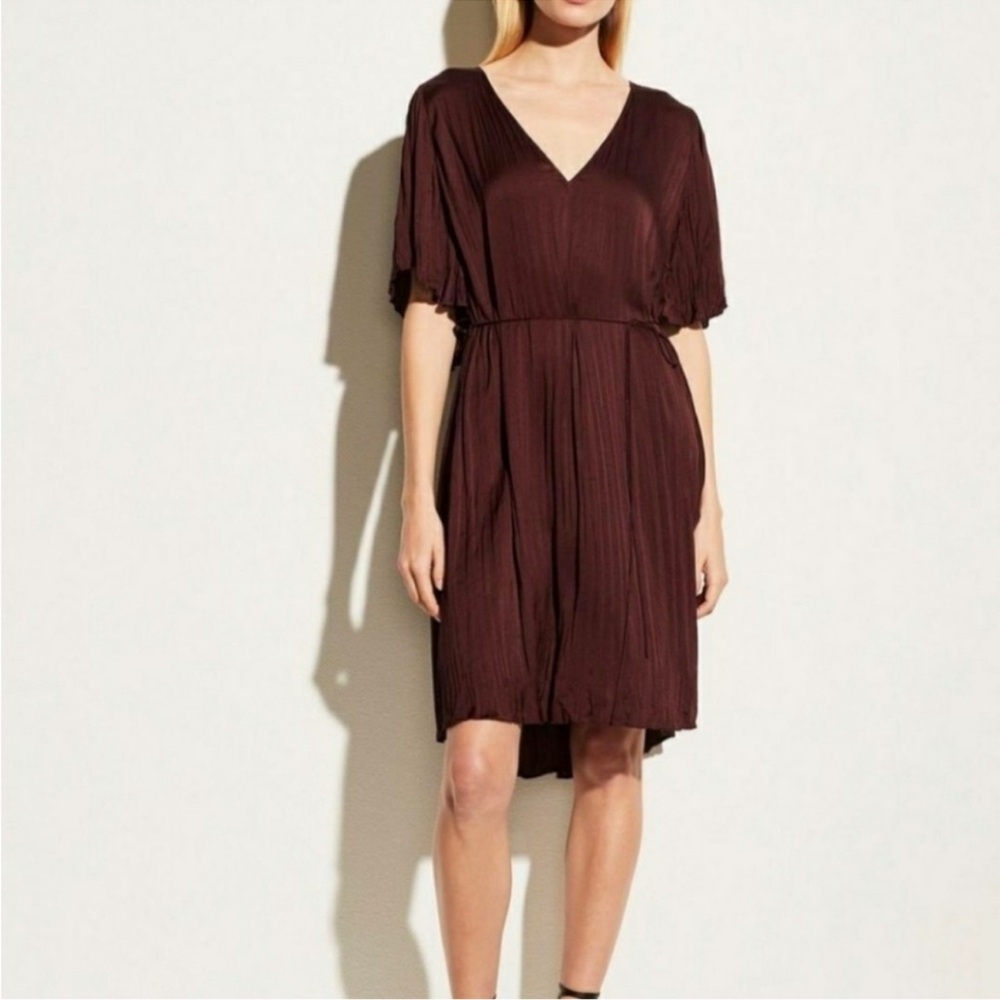 NWT Vince Shift Dress Pleated Flutter Sleeves Size XXXL 3X